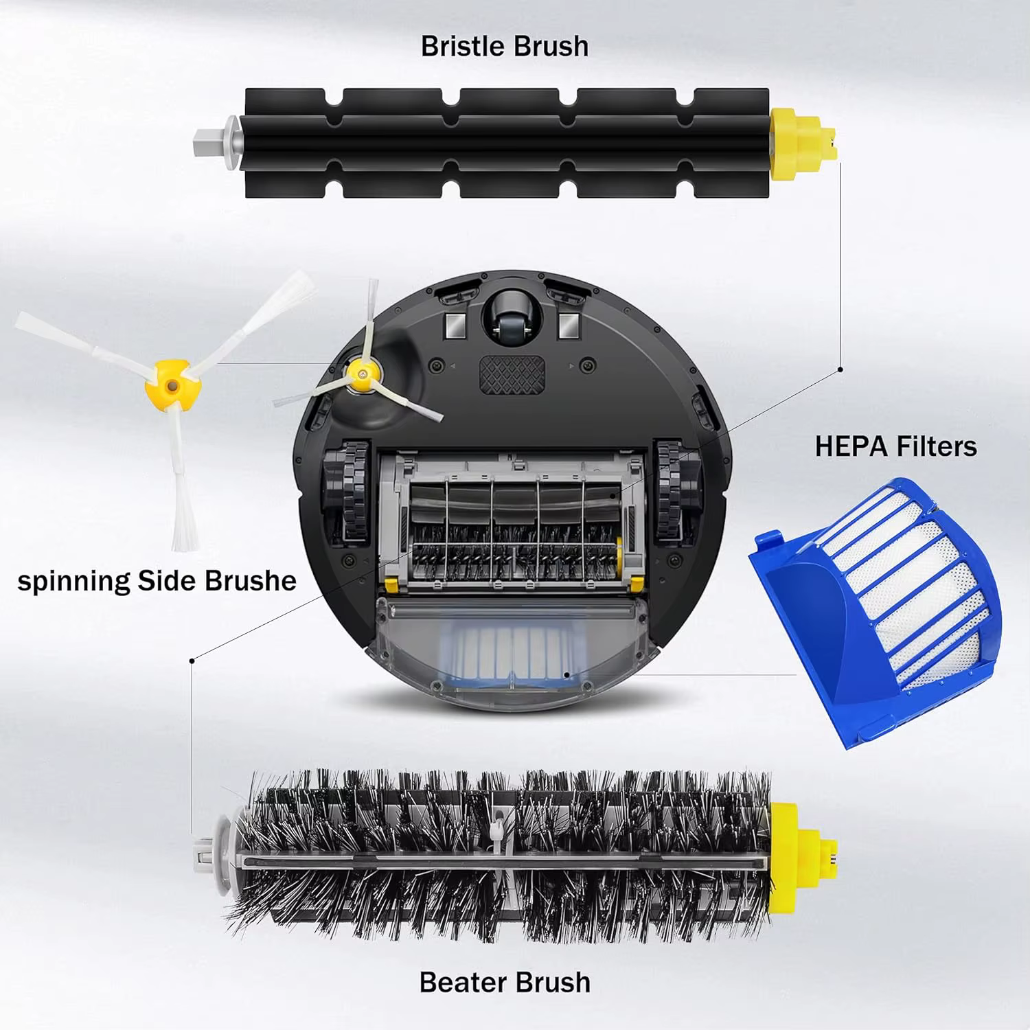 Remplacement pour iRobot Roomba 675 677 692 671 694 691 615 635 676 670 645 690 600 500 série 595 58