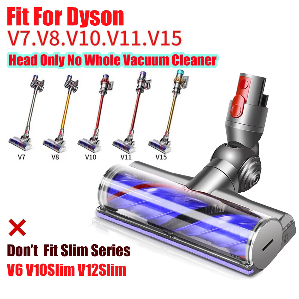 Pour Dyson V7 V8 V10 V11 V15 aspirateur Anti Entangleme tête de nettoyage à entraînement Direct, têt