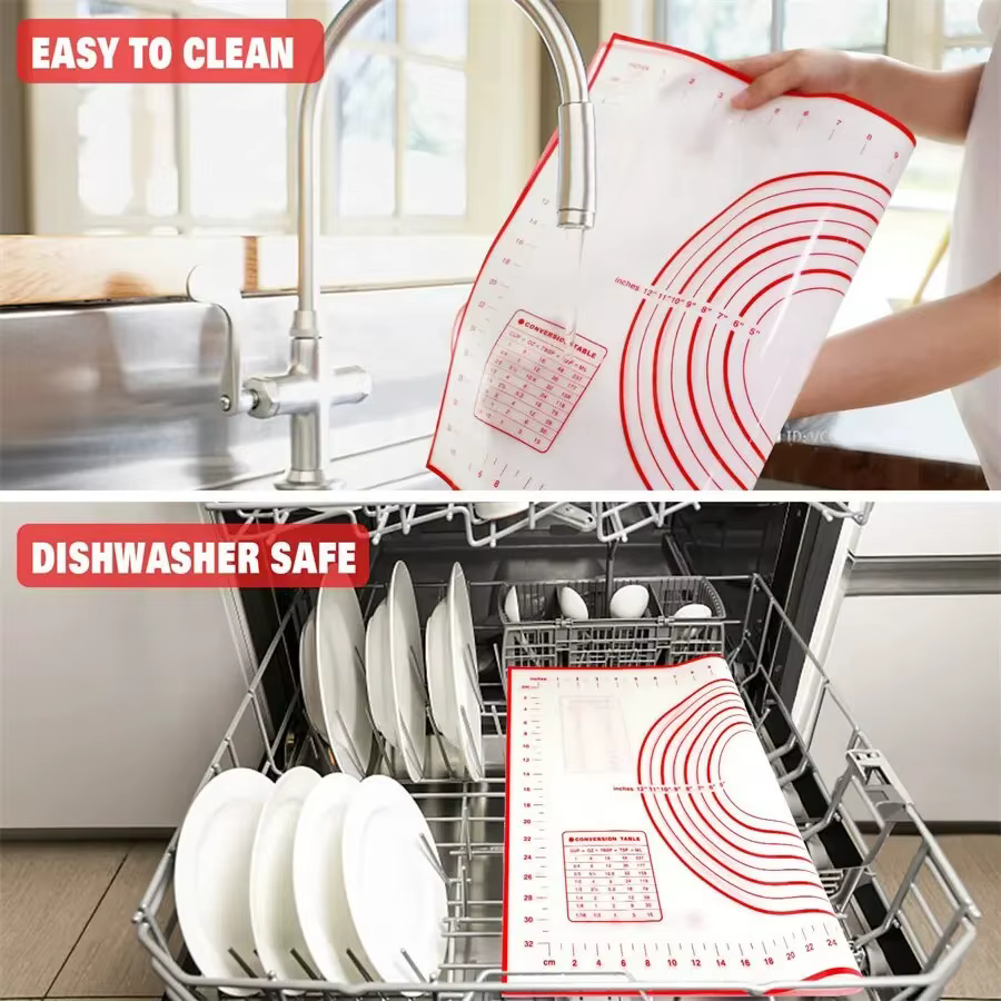UNTIOR 1 pièces tapis de cuisson en Silicone tapis de pétrissage tapis de pâte Pizza gâteau pâte fab