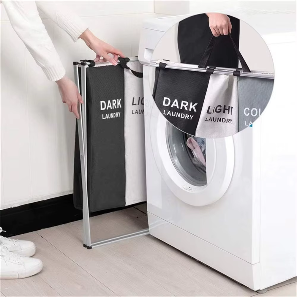 1-3 grilles panier à linge pliable vêtements sales organisateur salle de bain panier de rangement ét