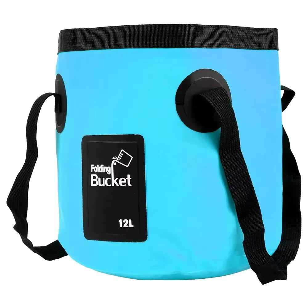 Seau pliant portatif pour les voyages en plein air, seau d'eau pliable, sac de lavage d'évier, seau