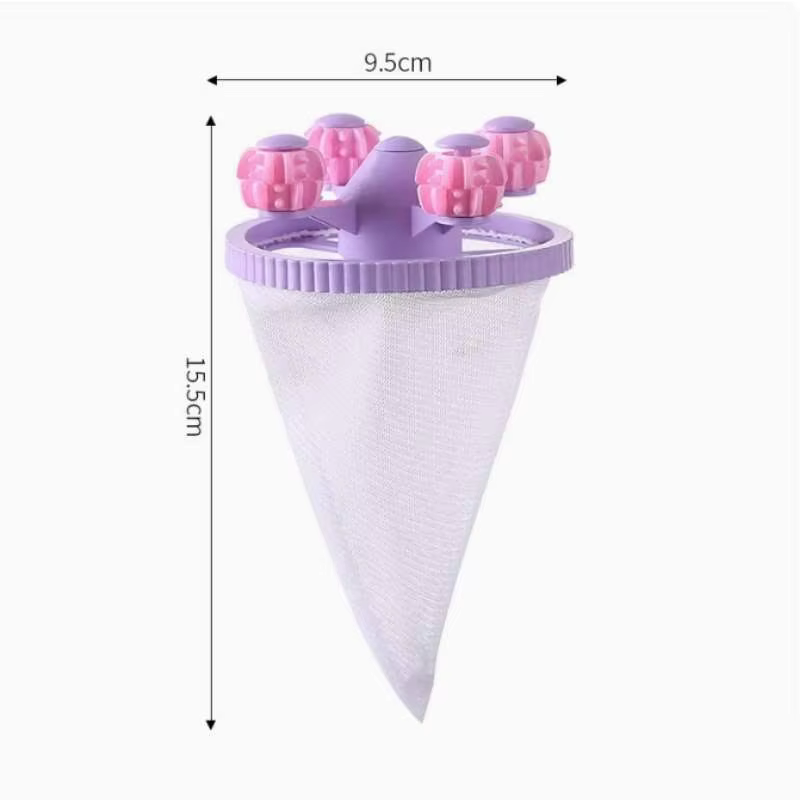 Sac filtrant réutilisable pour lave-linge, boule de lavage en filet flottante, attrape-peluches et p