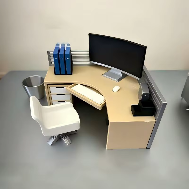 Chaise de bureau miniature pour maison de poupée, ornement en résine, décoration de scène de bureau