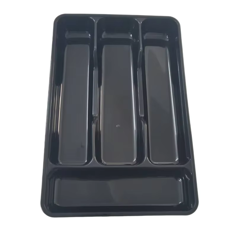 Organisateur de tiroir de cuisine, boîte de rangement à diviseur réglable pour ustensiles, couverts,