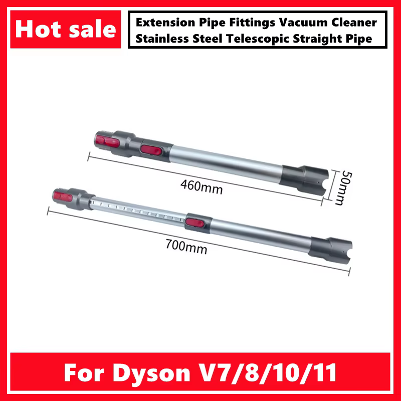 Raccords de tuyaux d'extension pour aspirateur Dyson V7/8/10/11, tuyau droit télescopique en acier i