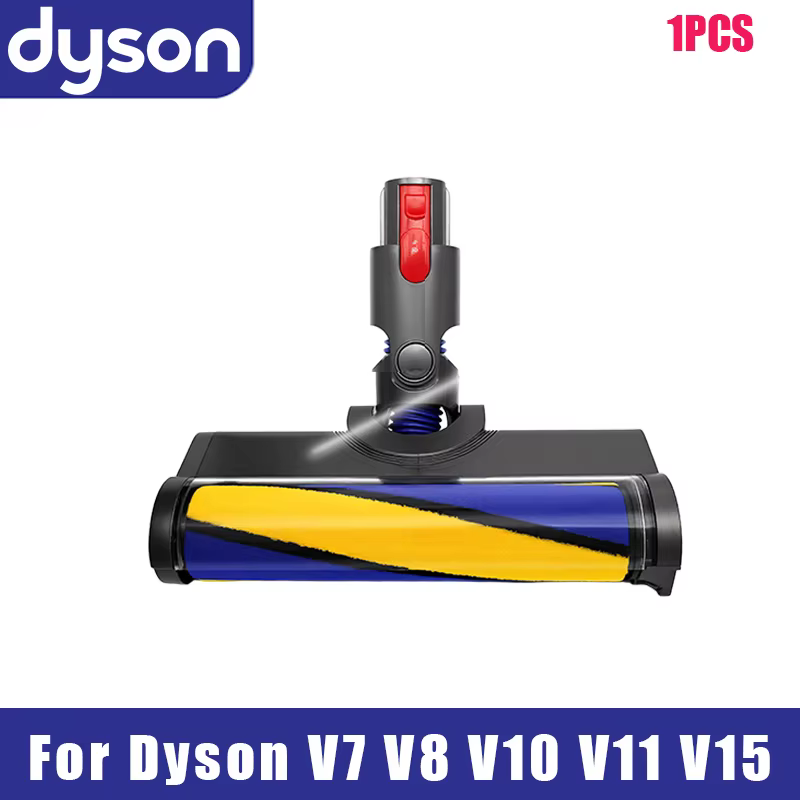Pour V7 V8 V10 V11 V15 Brosse à rouleaux souple avec lumière LED verte pour parquet, carrelage et so