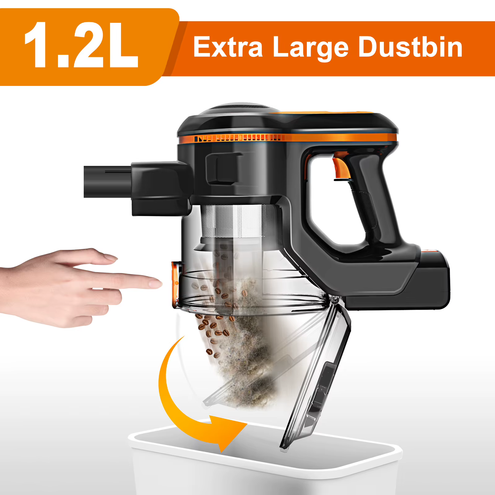 INSE-S670 Aspirateur de Bain, Poubelle Extra Large, Moteur Brushless Injuste, Ultra Silencieux, obse