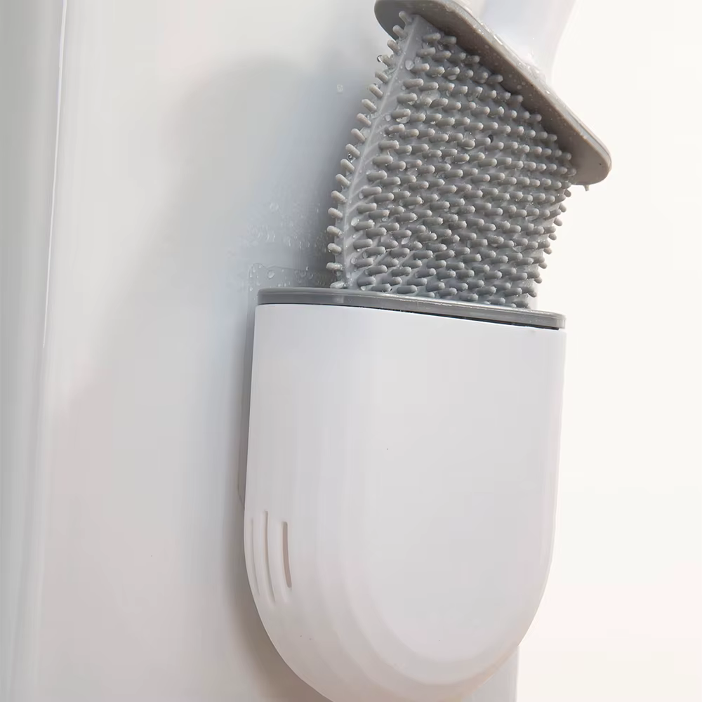 Brosse de Toilette Murale en Silicone avec Support à vaccage Rapide, Outil HOTool pour Livres