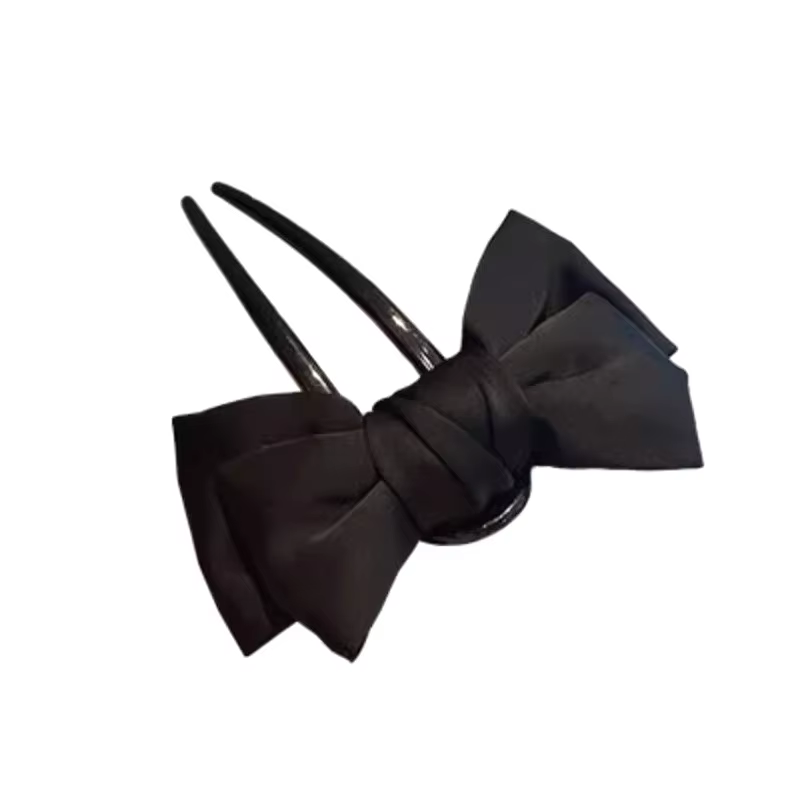 Pince à cheveux en forme de U avec nœud pour femmes, accessoire de usage quotidien pour filles, épin