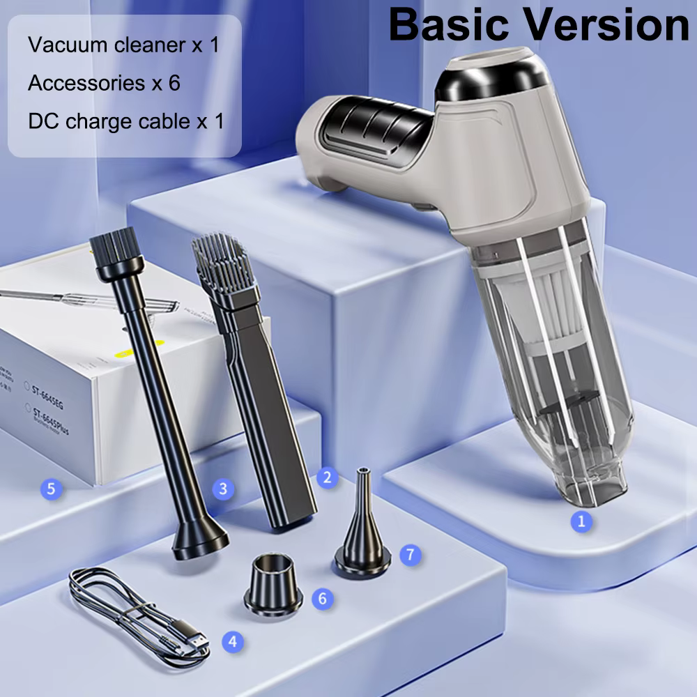 Aspirateur portable sans fil pour voiture et maison, mini nettoyeur, souffleur haute puissance, aspi