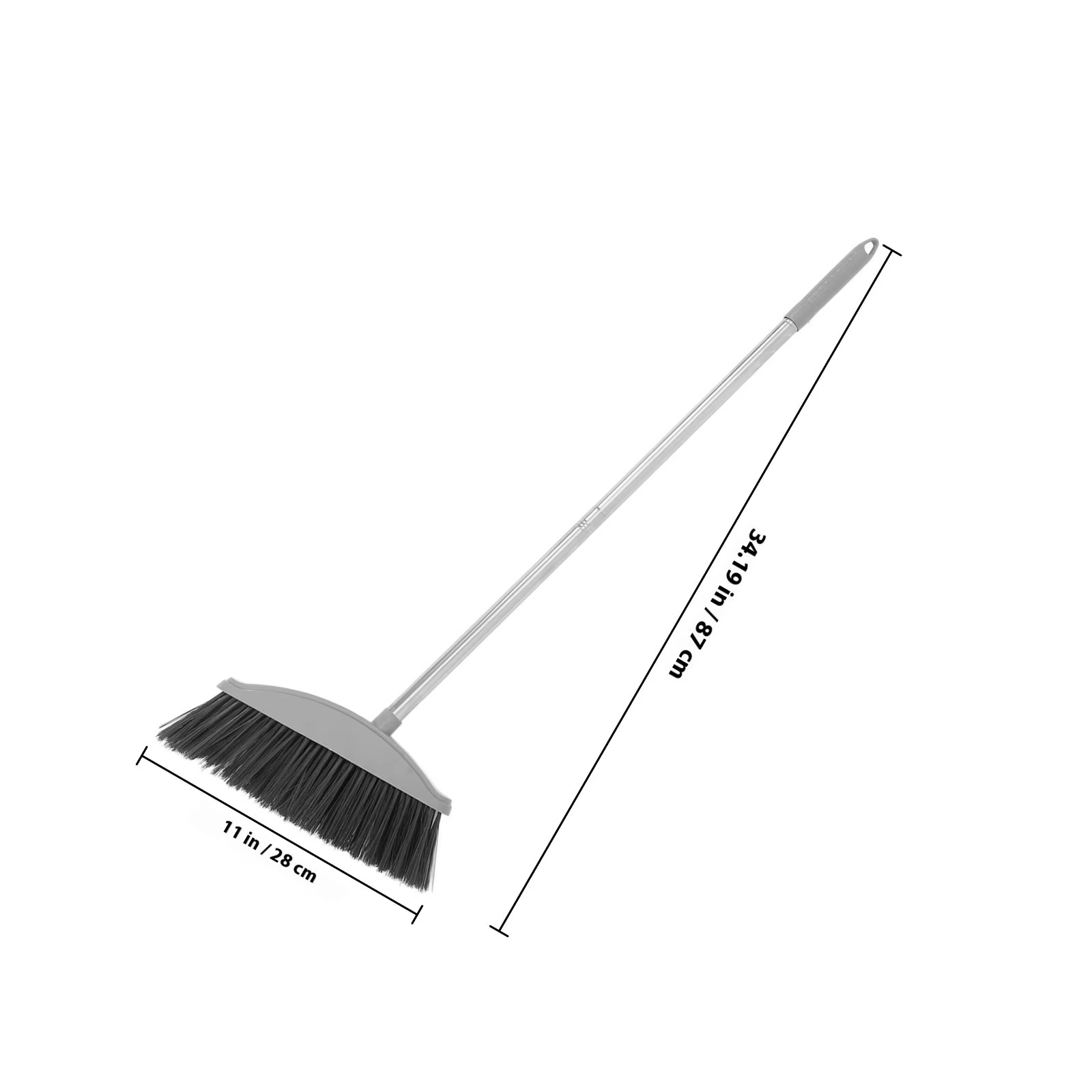 Balai à long manche et grand angle, robuste, à poils doux, pour le nettoyage des sols intérieurs, ex