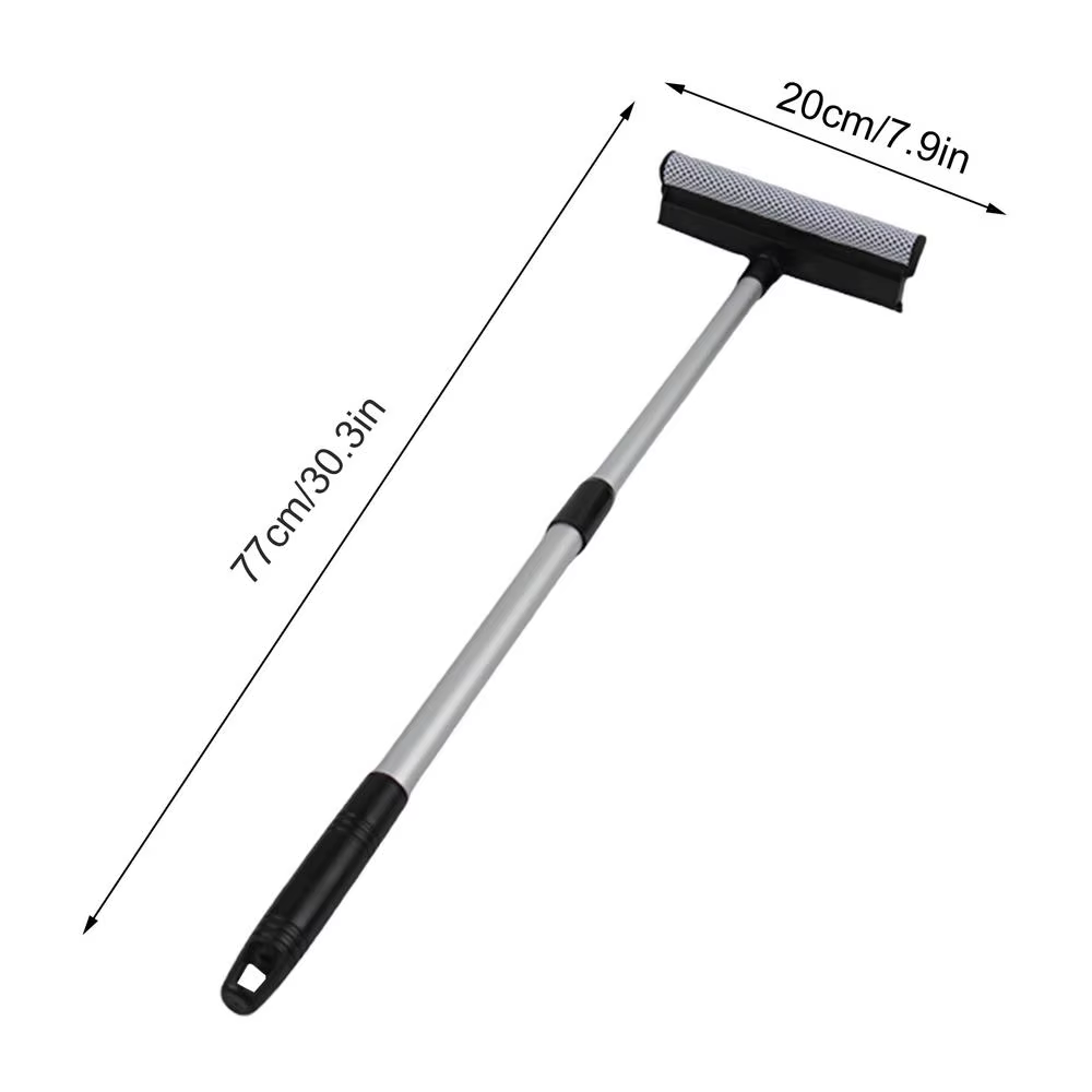 Outil de nettoyage de vitres de voiture 2-en-1, brosse télescopique, essuie-glace domestique pour vi