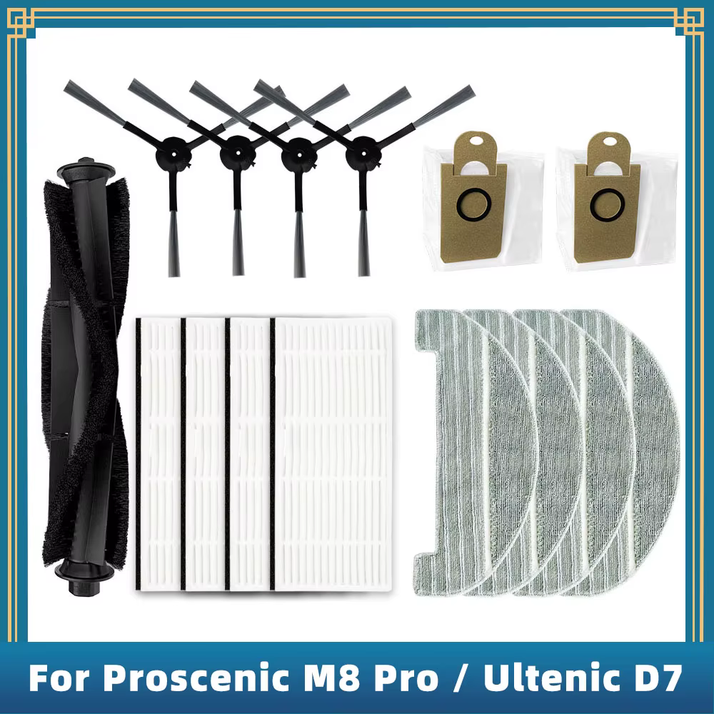 Pièces de rechange pour aspirateur Robot Proscenic M8 Pro / Ultenic D7, accessoires, brosse latérale