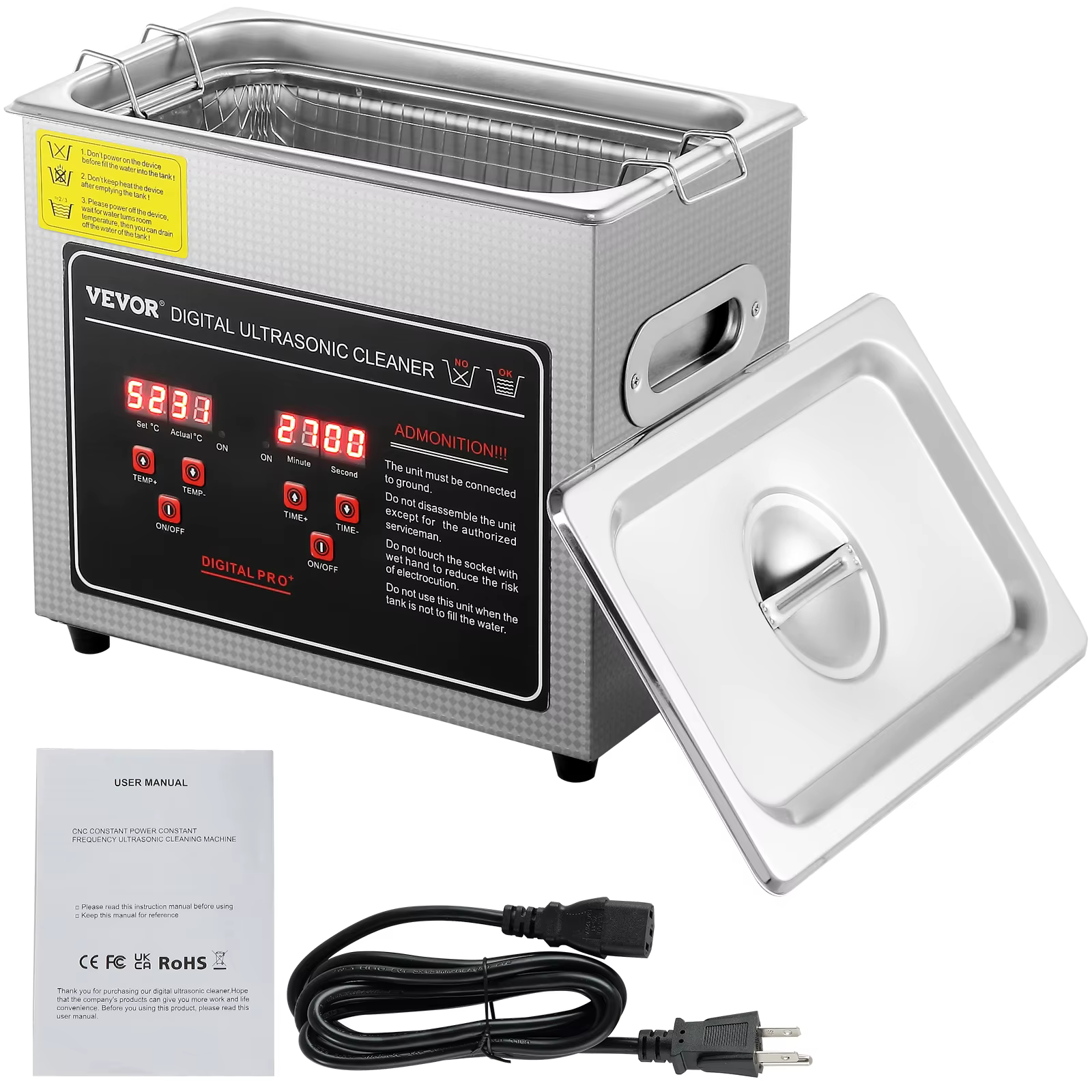 SucceBuy 2L 3L 6L 10L 22L 30L nettoyeur à ultrasons en acier inoxydable Portable nettoyage Machine à
