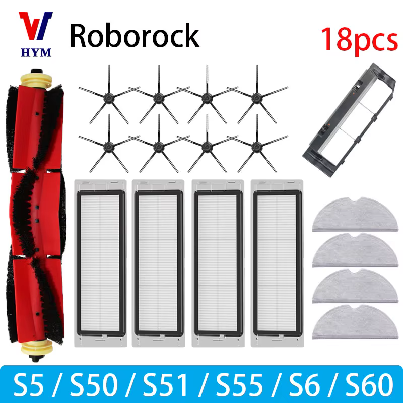 Accessoires pour aspirateur Roborock S5 S50 S51 S55 S6 S60 S6, filtre HEPA, tissu de vadrouille, bro