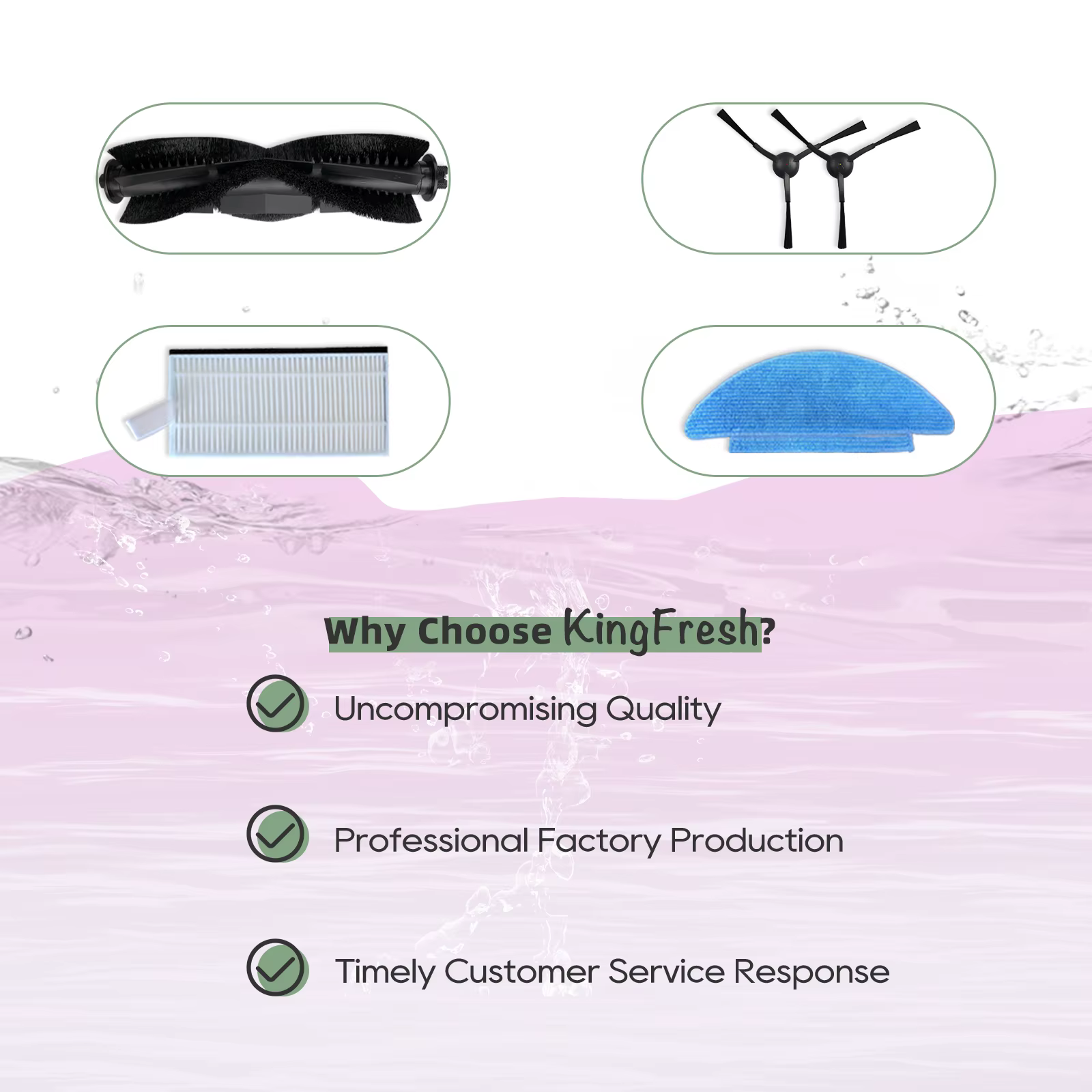 Compatible avec les pièces de rechange et accessoires du robot aspirateur Cecotec Conga Eternal Pet Max X-Treme