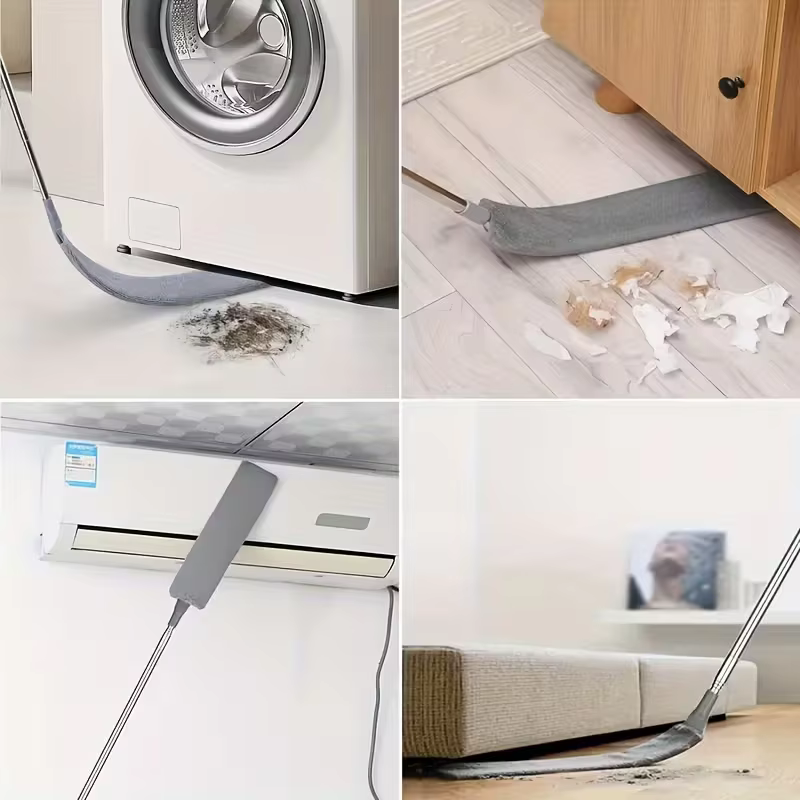 Plumeau extensible en microfibre avec longue poignée pliable – Réutilisable pour ventilateurs de plafond hauts