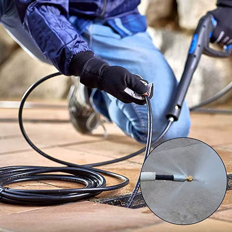 Deboucheur canalisation haute pression Kit de nettoyage de tuyaux d'égouts avec adaptateur