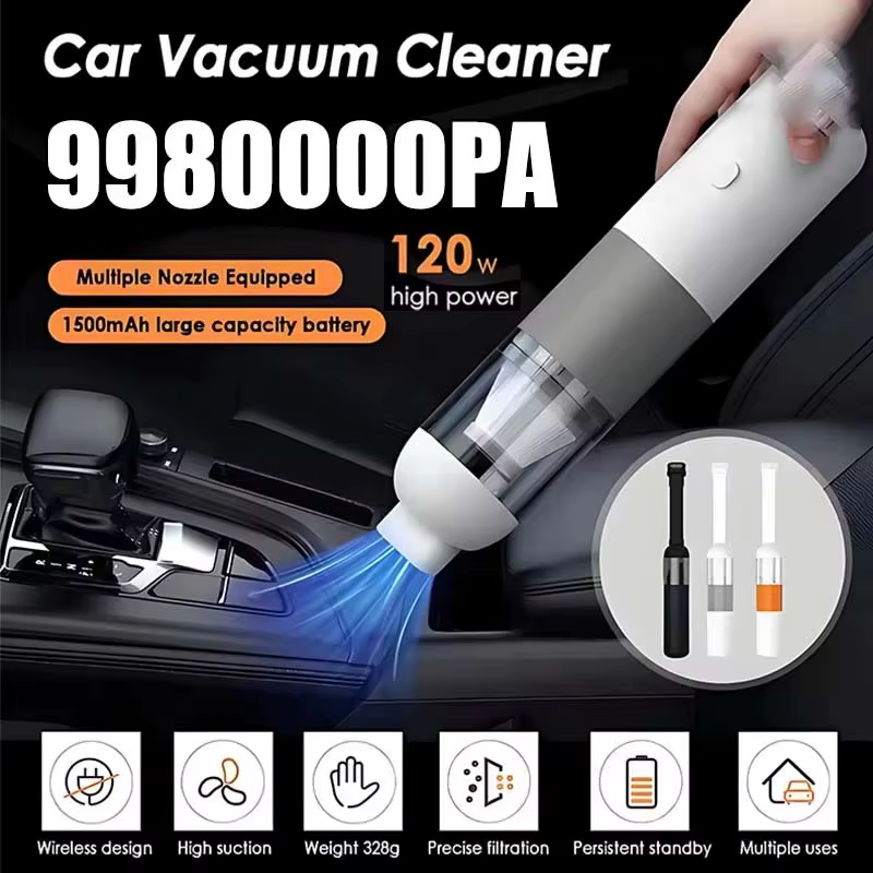 Aspirateur de voiture sans fil, puissance d'aspiration Super forte, petite aspiration et soufflage portables intégrés, 2026