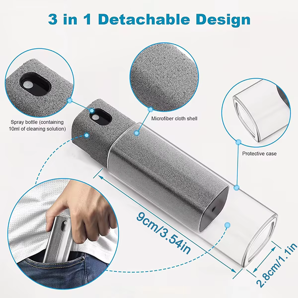 Kit de Nettoyage Écran Téléphone Portable et Tablette : Spray Portable