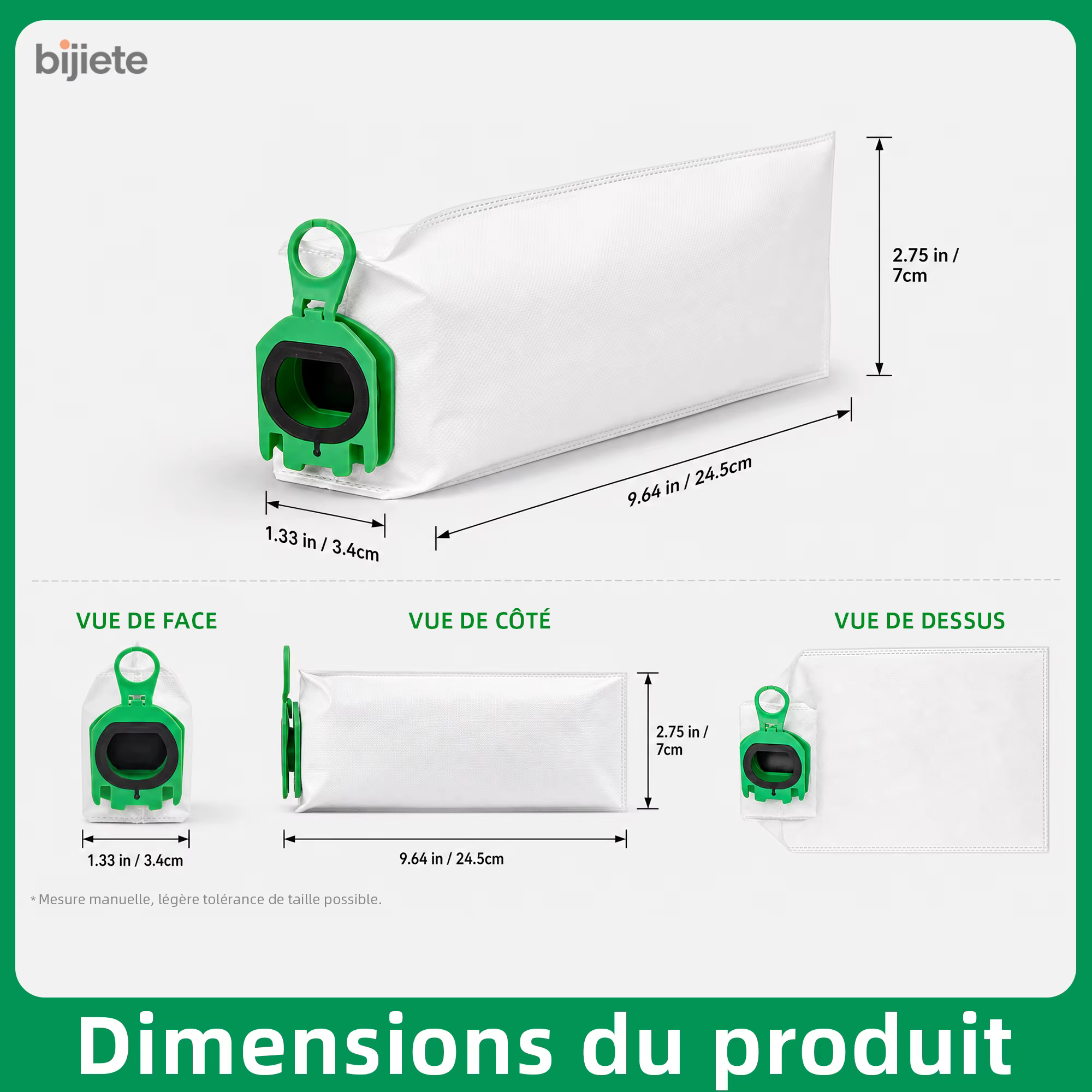 Sacs pour aspirateur sans fil Vorwerk Kobold VB100 VB 100 FP100 FP 100