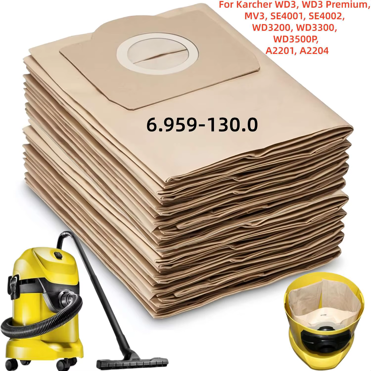 Sacs d'aspirateur pour Karcher