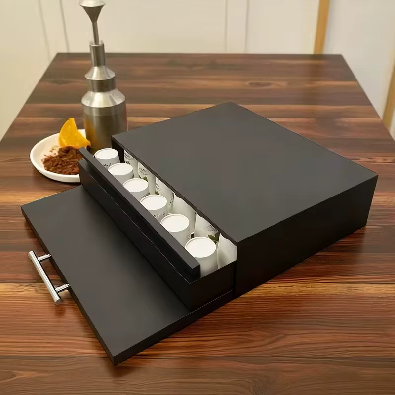 Support de rangement de cuisine, Type tiroir pour fours à micro-ondes, Machines à café, fours, support organisateur de comptoir, étagère pour la cuisine
