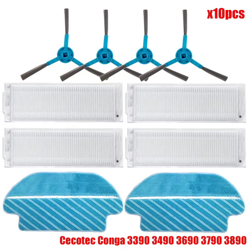 Pour Cecotec Conga 3290 3390 3490 3590 3690 3790 3890 aspirateur vitale Ultra titane filtre Hepa brosse principale pièces en tissu de vadrouille