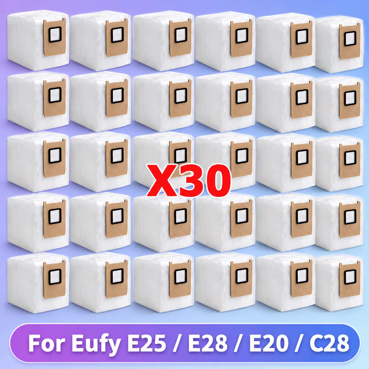 Sac à poussière compatible pour (Eufy Omni E25 / E28 / E20 / C28) Pièces d’aspirateur Sacs de rechange Accessoires