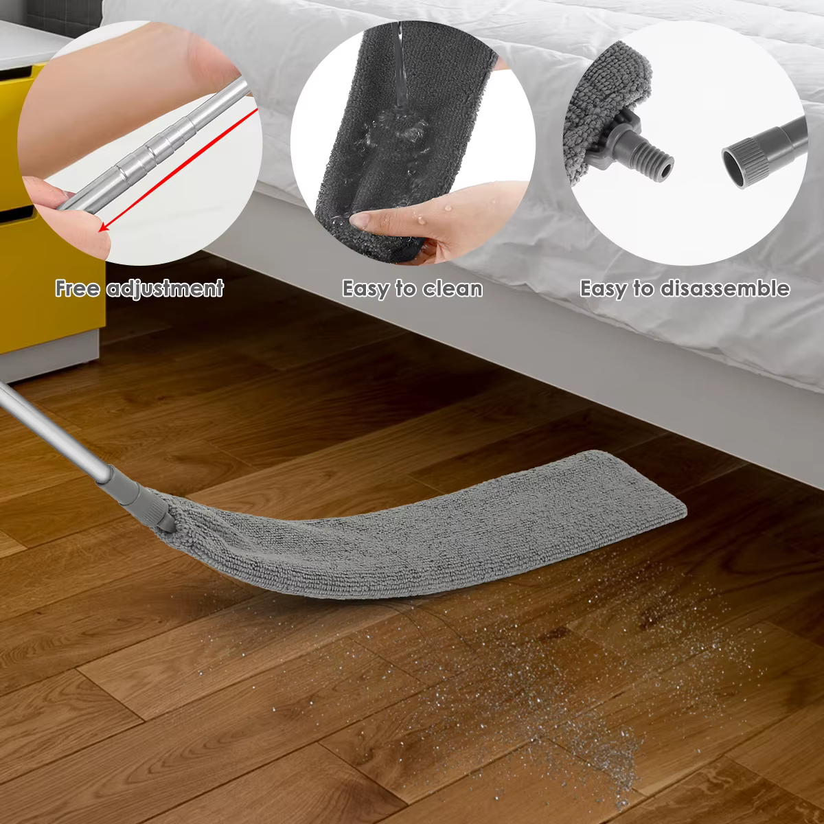 Nettoyeur de poussière d'écart rétractable en microfibre