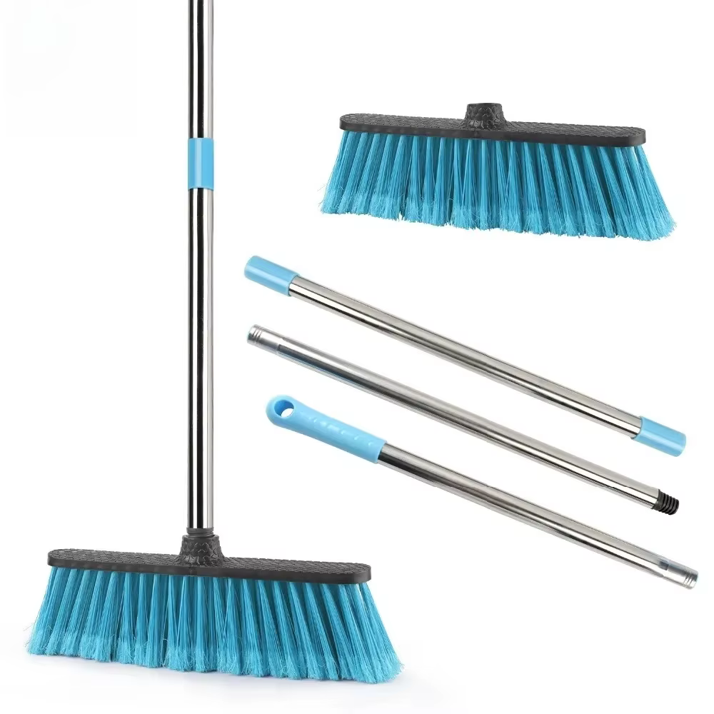Balai de nettoyage de sol avec manche long réglable