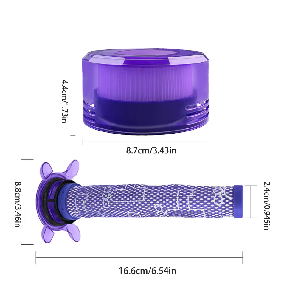 Pré-filtre et post-filtre V8 améliorés pour aspirateur à main Dyson V8 FOCUS Mattress SV25 SV37