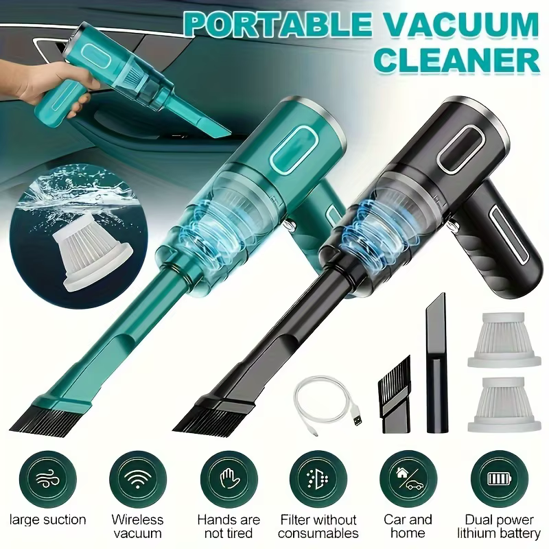 Aspirateur de voiture ABS portable, puissant, sans fil, pour tapis et maison, mini machine de nettoyage, appareil électroménager
