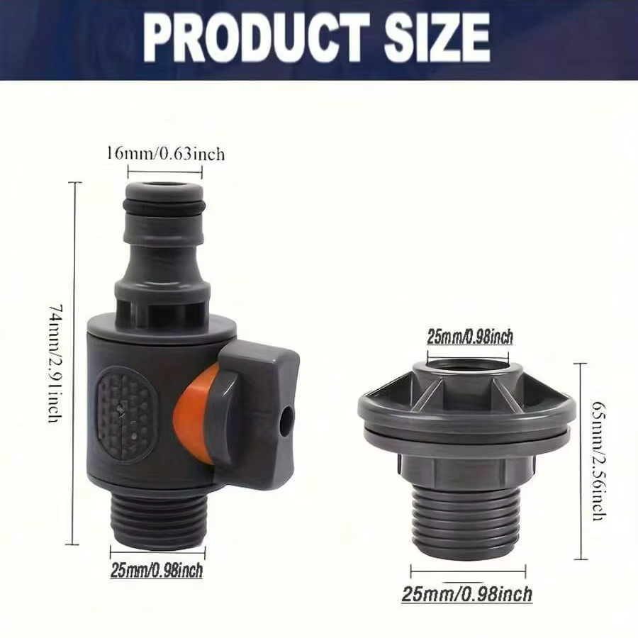 Adaptateur pour baril d'eau PVC/IBC