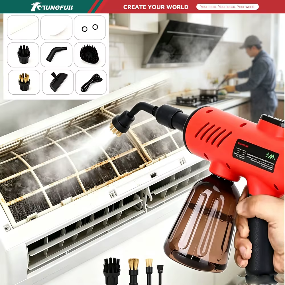 Nettoyeur vapeur multifonctionnel portatif 1200W 3Bar Haute Pression 3 Vitesses pour la maison, la cuisine et les vêtements