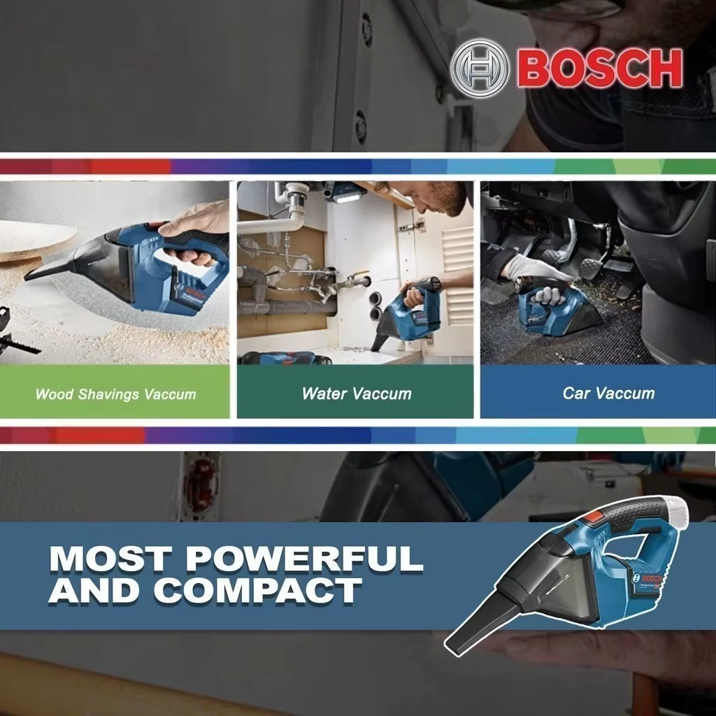 Bosch GAS 12V-LI Aspirateur à main sans fil 12V professionnel avec batterie lithium-ion rechargeable