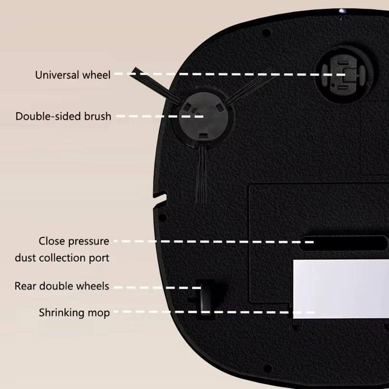Nouvel aspirateur robot 3-en-1 avec chargement USB, robot de nettoyage domestique entièrement automatique, intégrant balayage, aspiration, nettoyage et stérilisation.