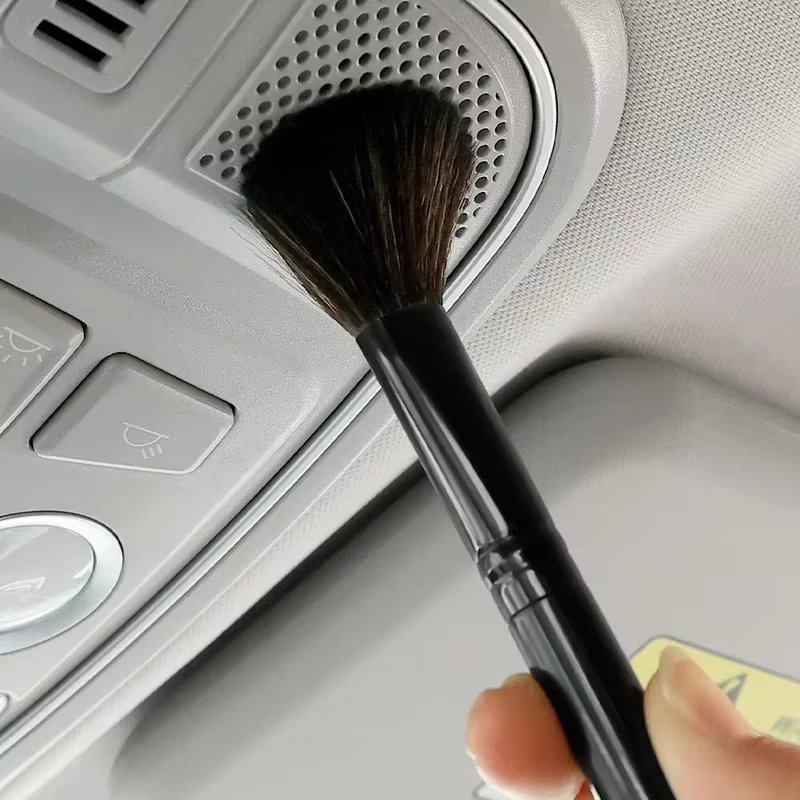 Outil de brosses pour livres d'intérieur de voiture, tableau Prada, plumeau de sortie d'air, brosses à poils portables, brosse de détail propre, accessoires automobiles