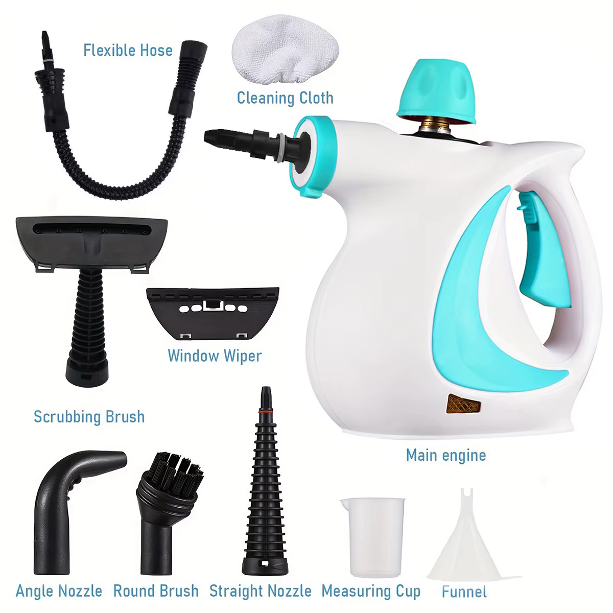 Nettoyeur vapeur portable multifonctionnel pour un nettoyage en profondeur, idéal pour la maison, la cuisine, les vitres de voiture