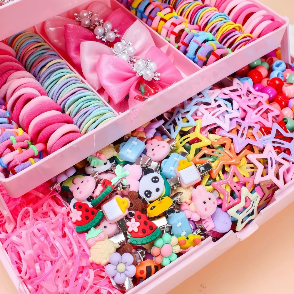 Ensemble d'accessoires pour cheveux à haute élasticité, n'abîme pas les cheveux, pinces à cheveux colorées, élastiques pour filles et enfants