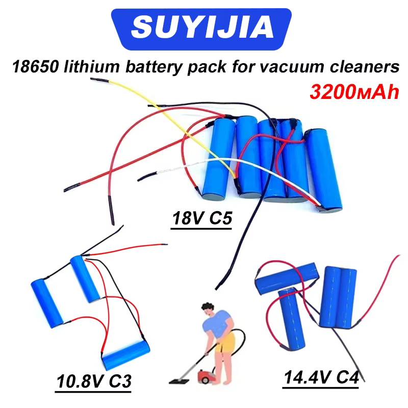 Batterie au Lithium Rechargeable 18V 14.4V 10.8V C5/C4/C3 18650 pour Electrolux ZB2904X ZB3104 EL2050 Type pour aspirateurs