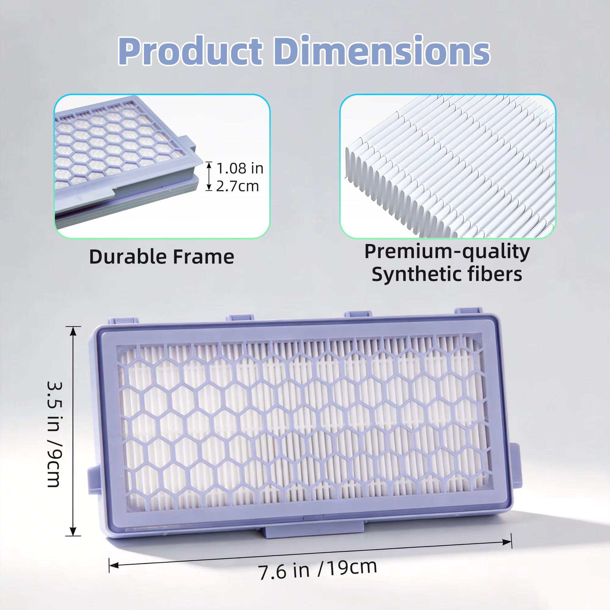 Filtres HEPA pour aspirateur Miele SF-AA 50 SF-HA 50 Active Airclean C1 C2 C3 S4 S5 S6 S8 S6000 S8000 S8999
