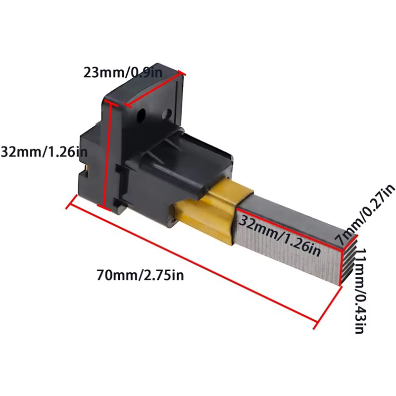 A63Z Top 10 pièces Machine brosses en carbone avec supports pour aspirateurs Dyson DC05 DC07 DC08 moteur brosse