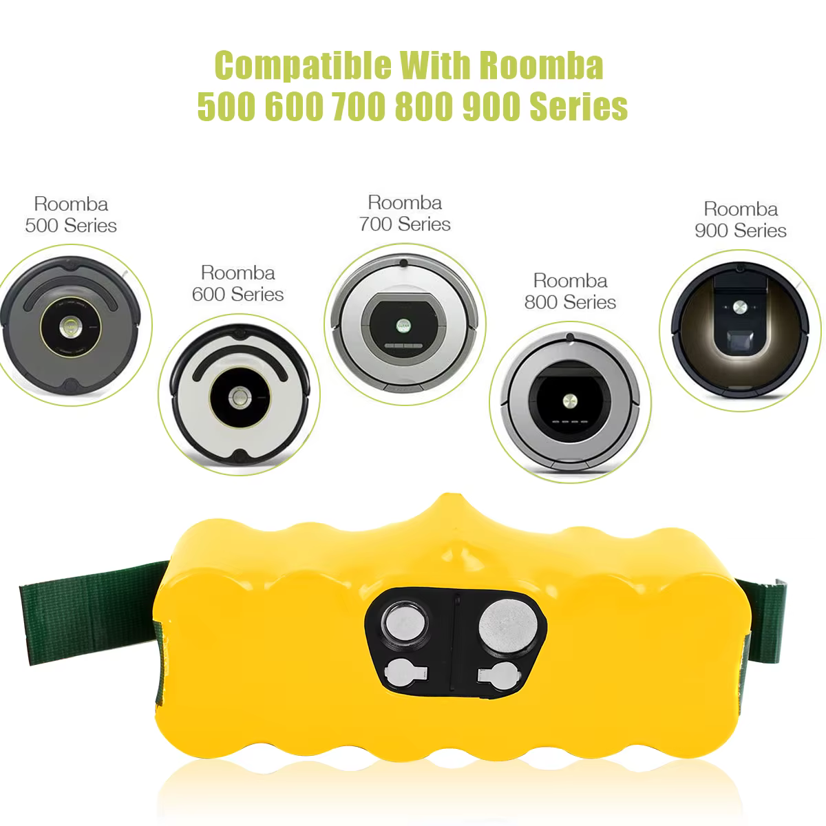 Pour irobot Roomba batterie Batteries rechargeables 14.4V 3800mAh 500 550 560 600 650 698 780 876 900 série