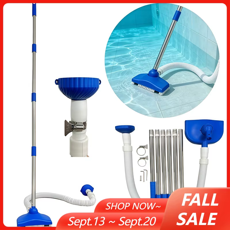 Kit d'aspirateur de piscine portatif à 3/4/5/6 pôles, outil de nettoyage automatique de l'eau de piscine pour piscine hors sol