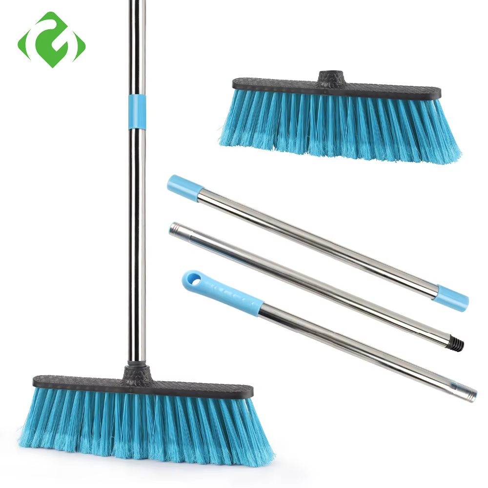 Balai de nettoyage de sol avec manche long réglable