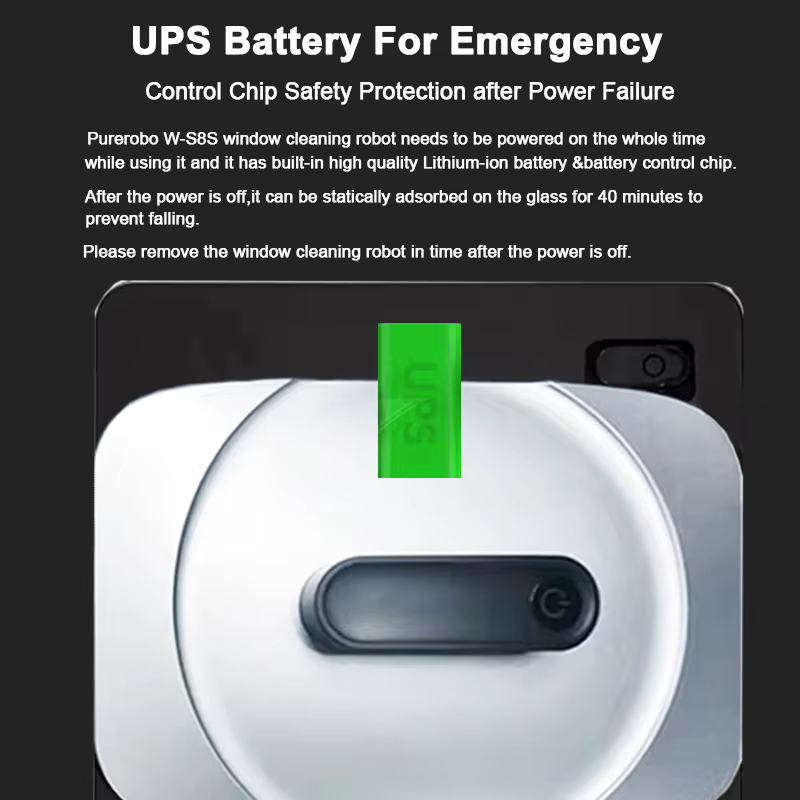 Robot nettoyeur de vitres Purerobo W-S8S avec application