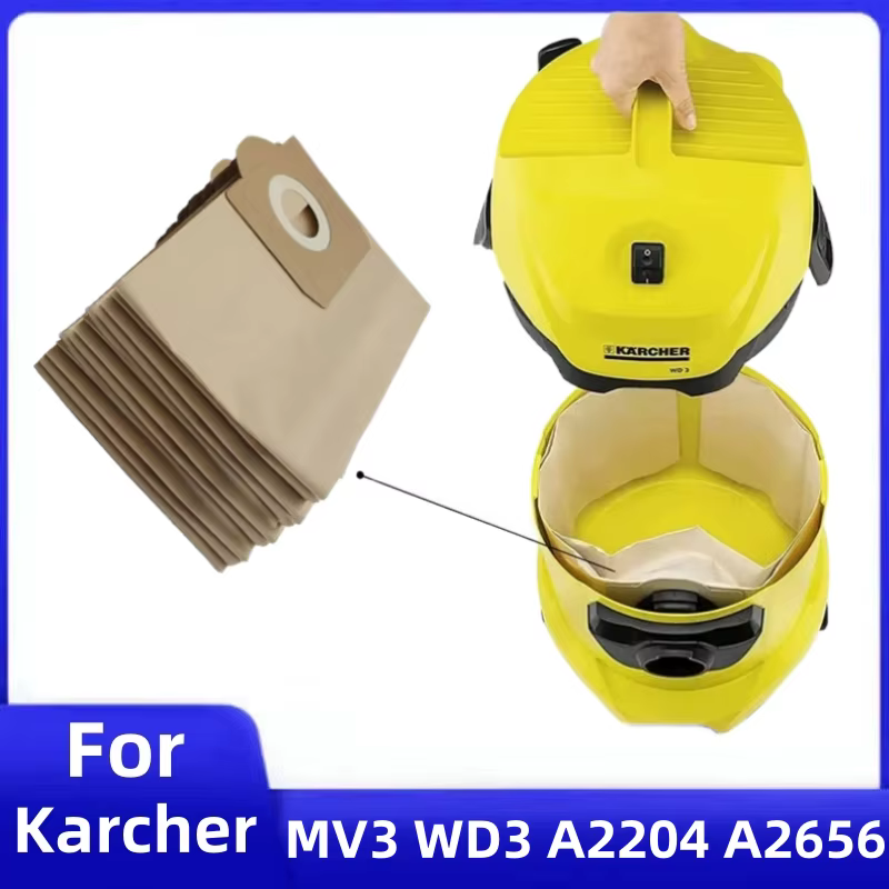 Sacs à poussière pour aspirateur Karcher MV3 WD3 WD3200 WD3300 A2204 A2656 A2200 A2500 A2600 WD3.500P SE4001 SE4002