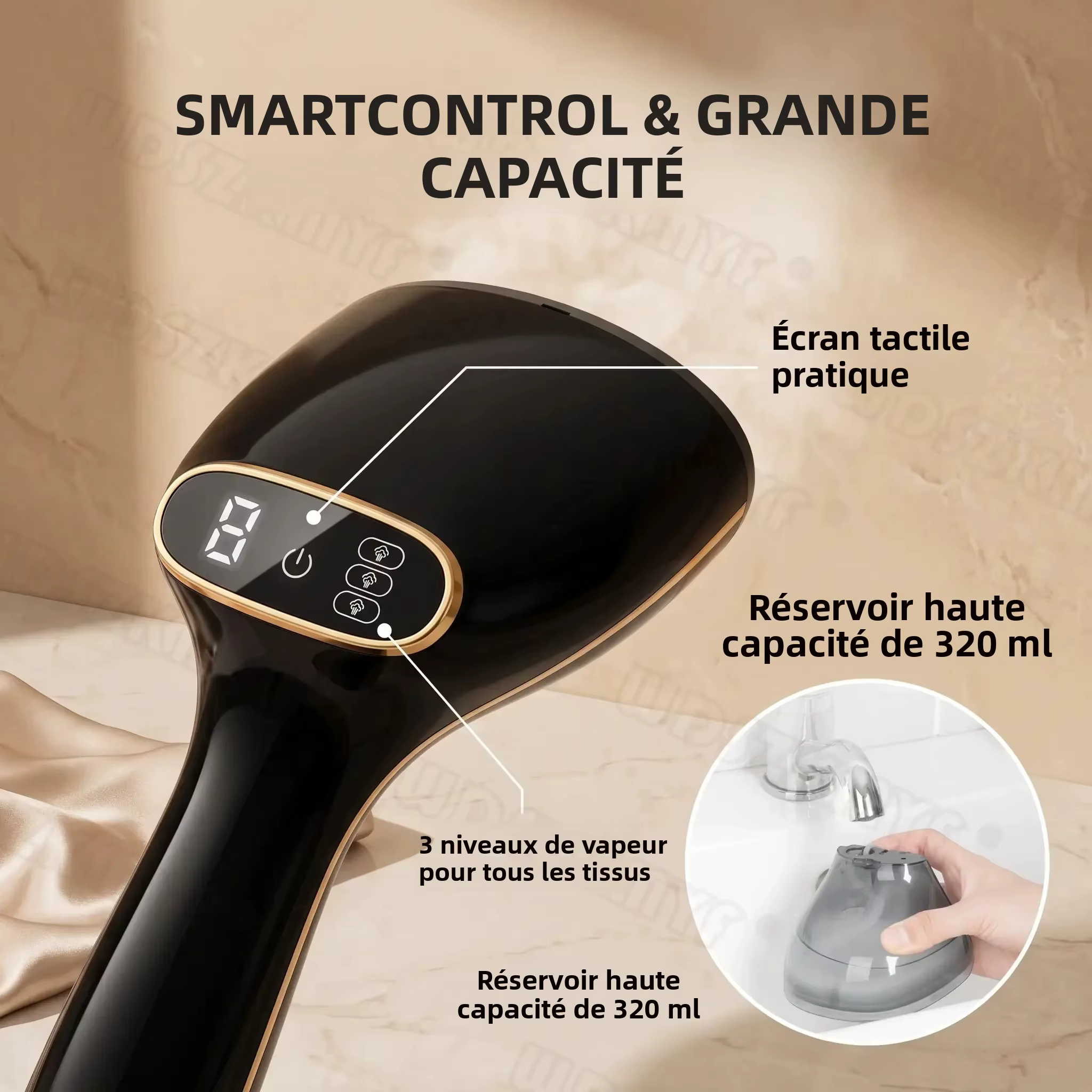NOUVEAU Fer à vapeur portatif 1780W, générateur de vapeur chaude 320ML, défroisseur portable pour vêtements, idéal pour la maison et les voyages.