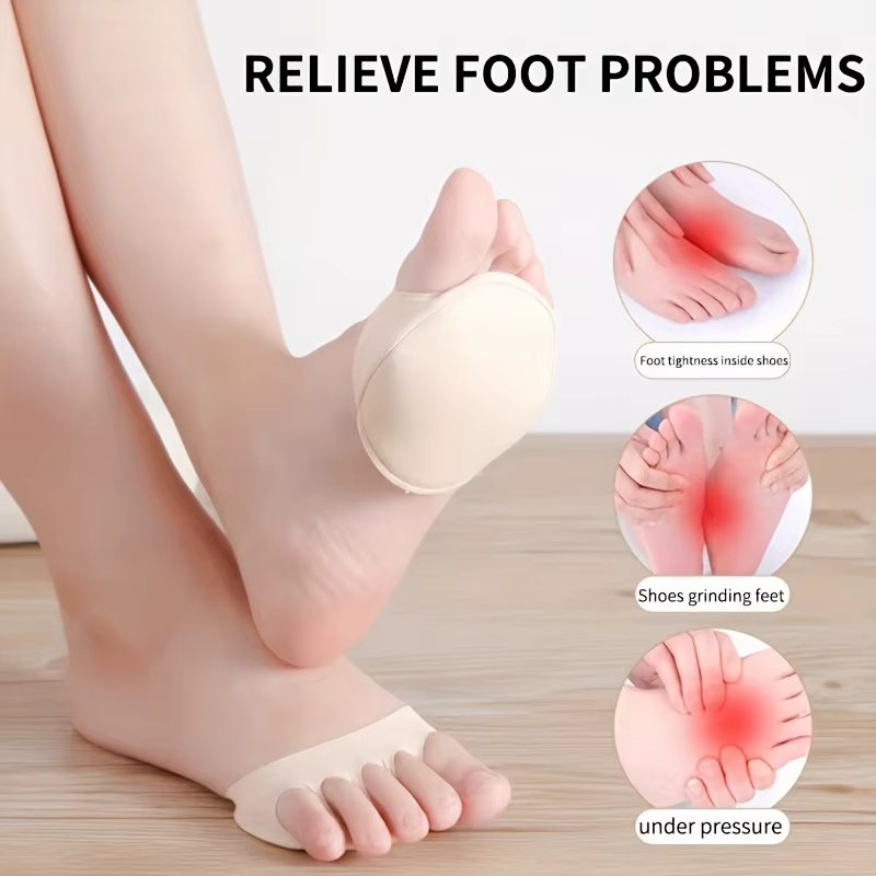 Coussinet de pied pour l'avant-pied à talons hauts, soutien métatarsien doux et Invisible, semelle intérieure antidérapante et anti-mousse, semelle intérieure confortable